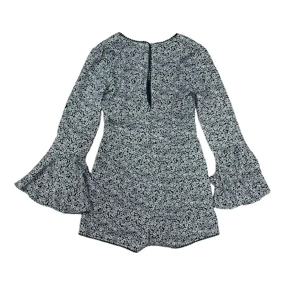 Blue Rain Teal Floral Poet Long Sleeve Romper S - Picture 2 of 7